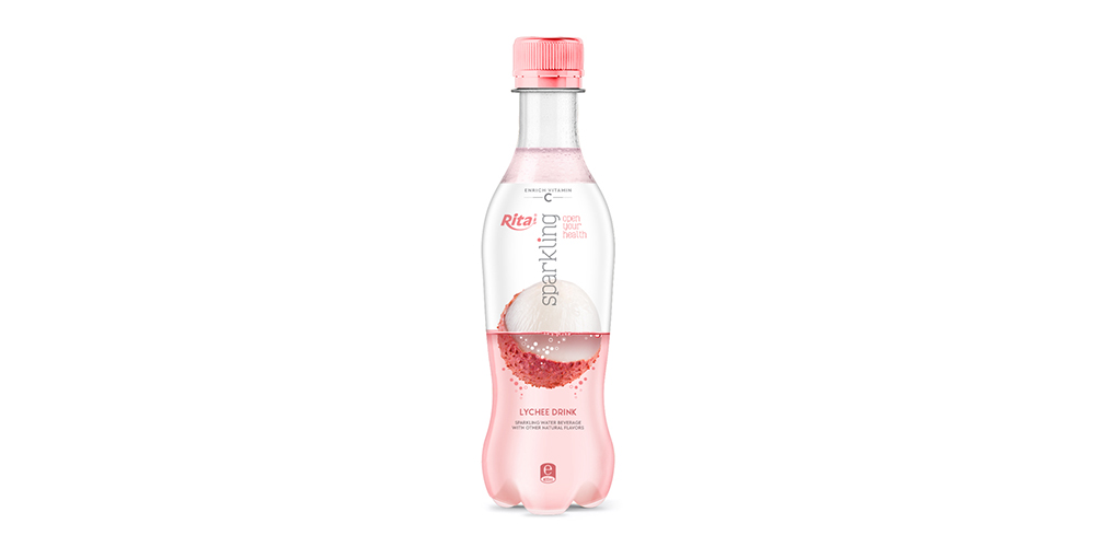 Sparkling Lychee Flavor Water 400ml Bottle Rita Brand